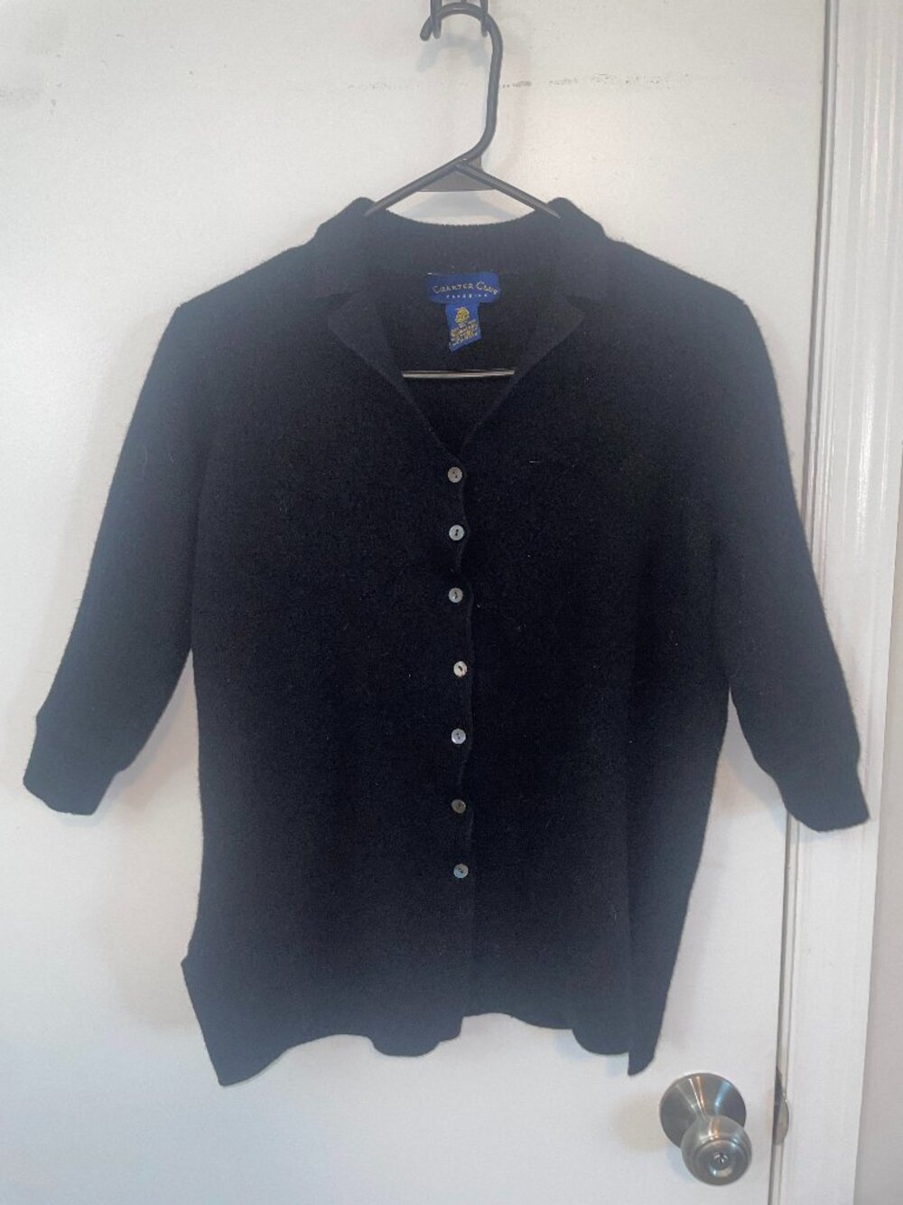 Charter Club 100% Wool Button Down Sweater Size L